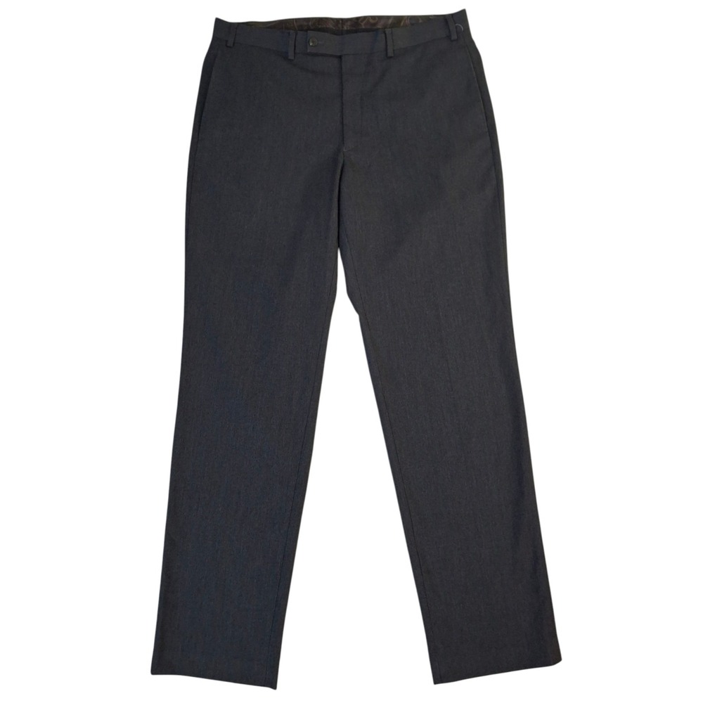 Lauren Ralph Lauren Dress Pants Men's 36x34* Brown Polyester Flat Front Stretch